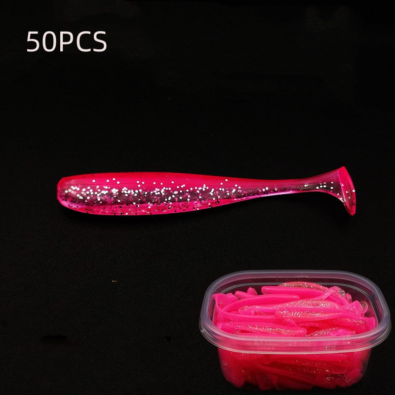 Luya T Tail Soft Bait Sea Fishing Freshwater Head Hook Mandarin Fish Bass Dummy Bait