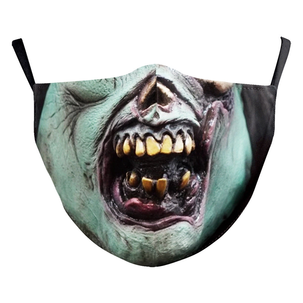 Impression numérique Clown Halloween Funny Horror Double couche Masque de poussière