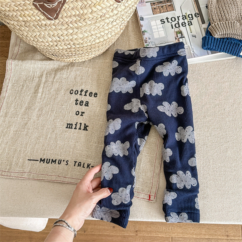 Filles Leggings épais doublés de polaire d'hiver
