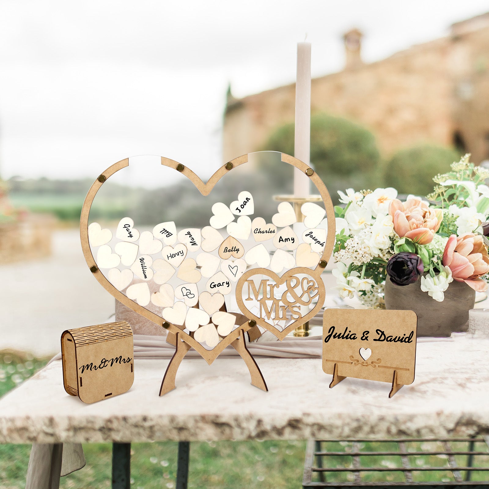 Ensemble de livres d'invités de mariage