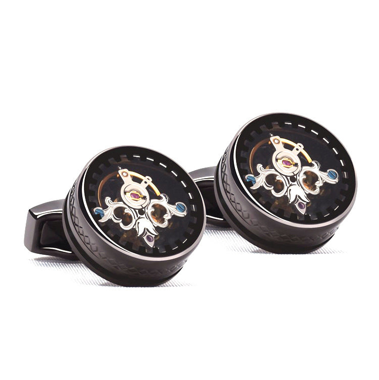 Tourbillon Cufflinks Léger Luxury Business Style français Shirt Punk Movement Cufflinks