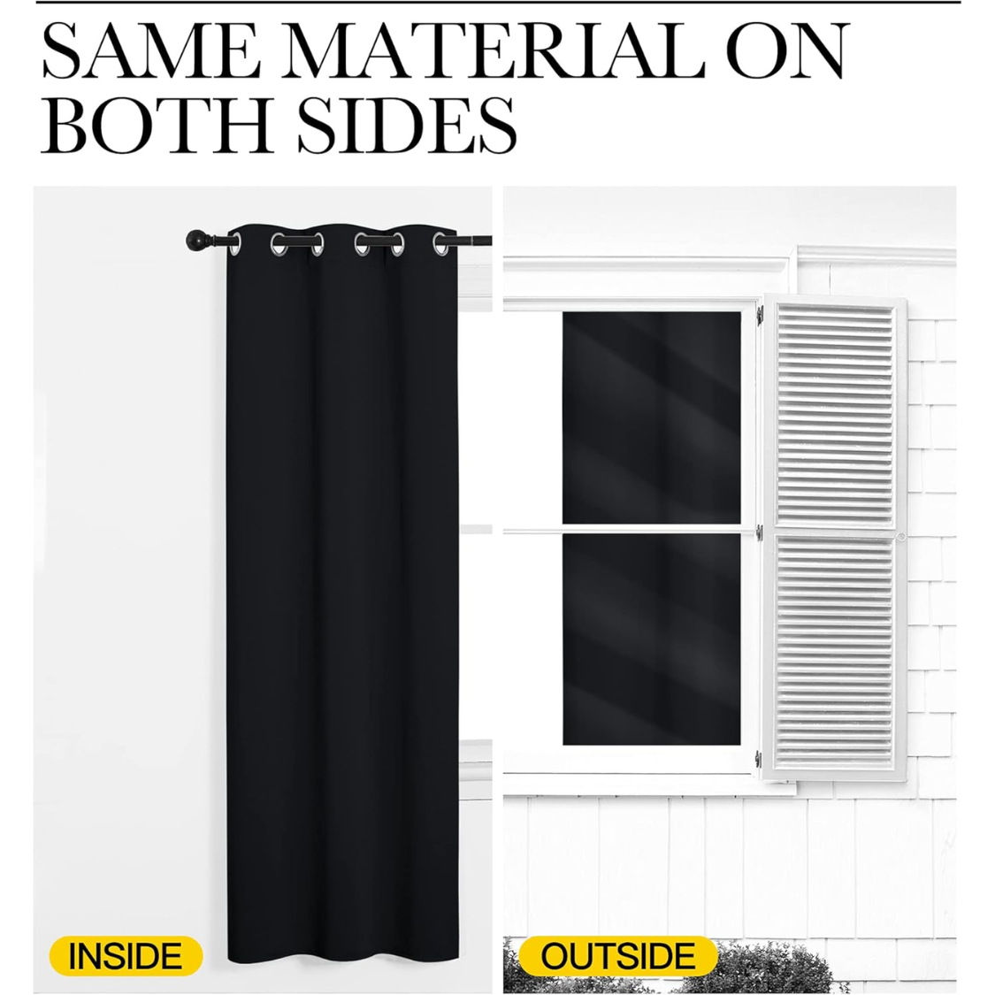 Halloween Solid Black Thermal Insulated Grommet Blackout