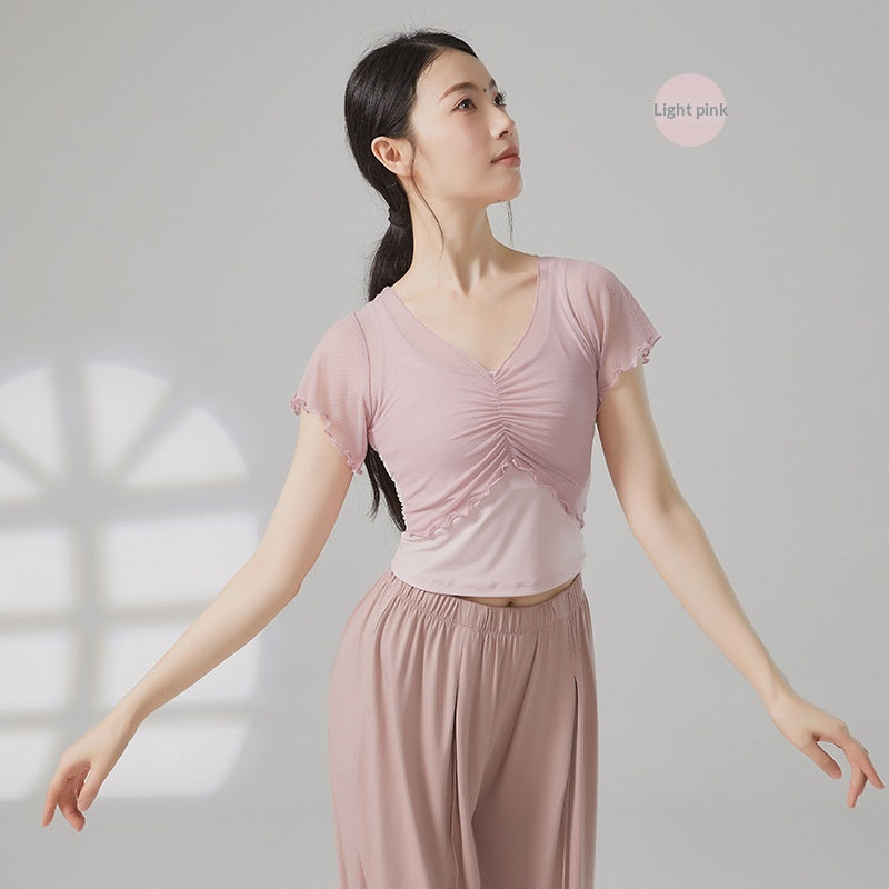 Pratique de danse classique à manches courtes pour femmes