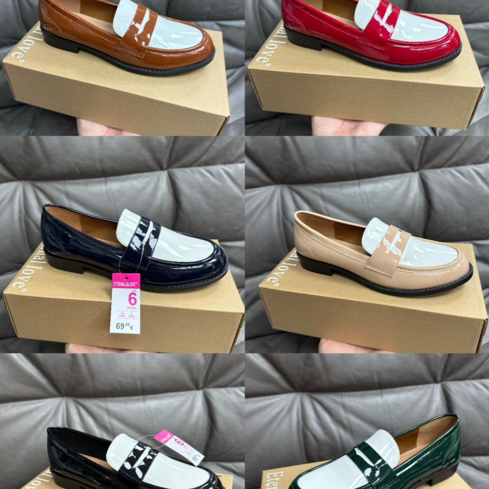 Chaussures en cuir slip-on style britannique