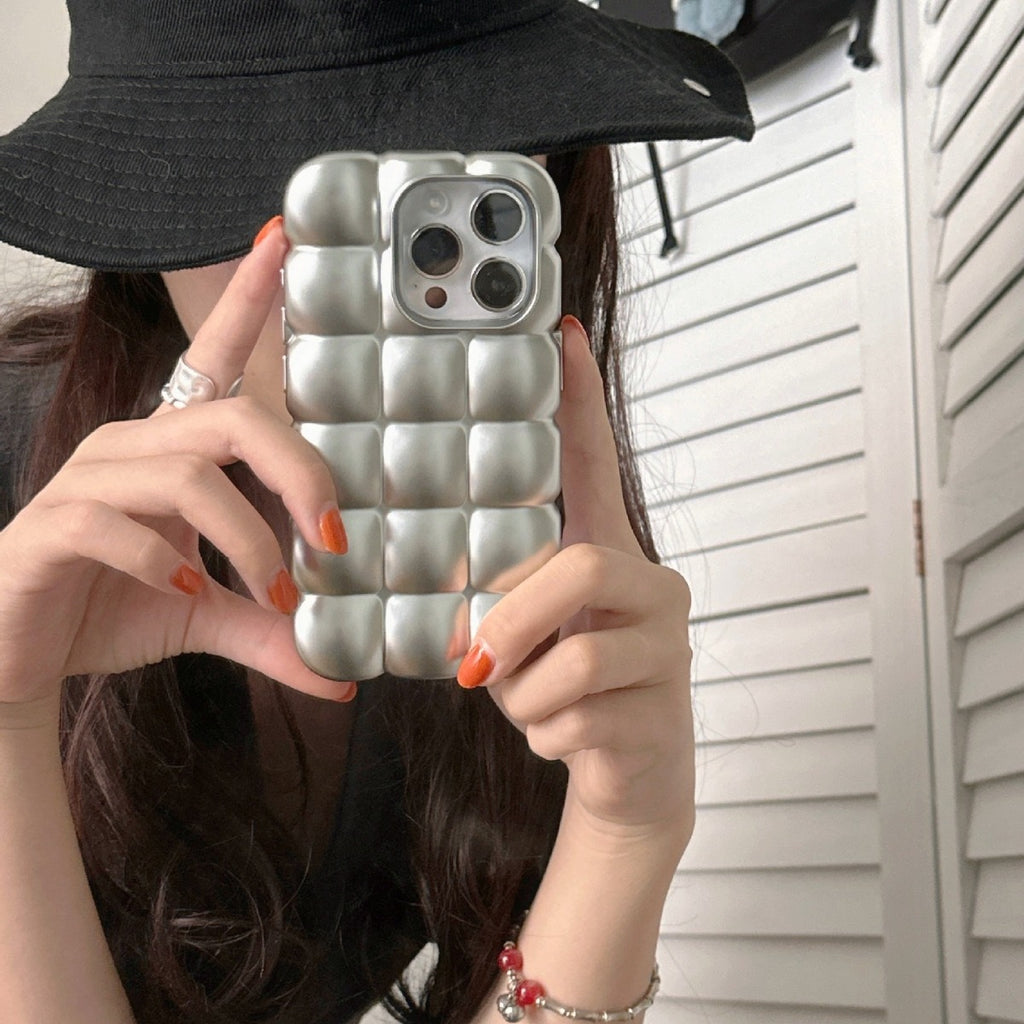 Électroplaquage Egg Waffle Matte Dossier téléphonique