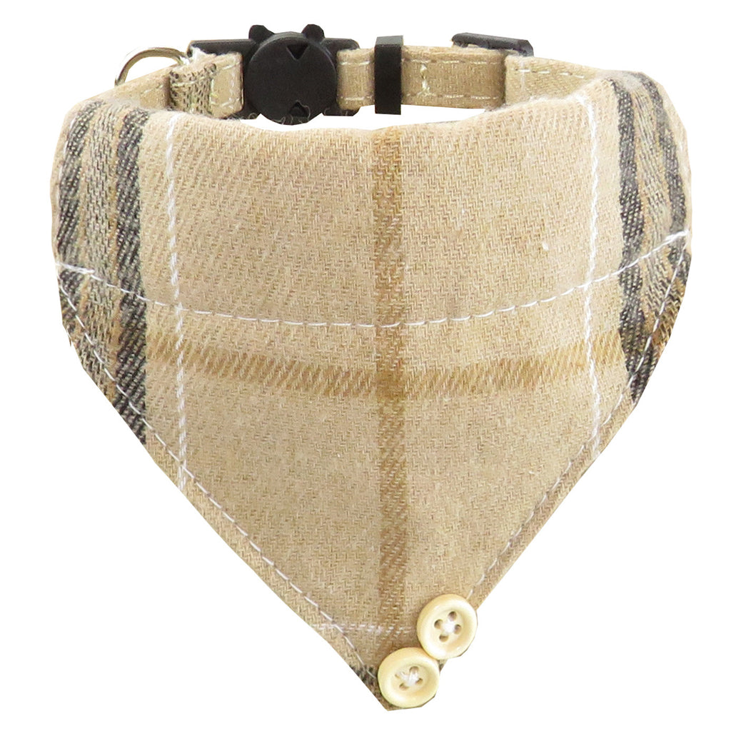 Bow Tie Cat Collar Bandana Breakaway Pet Collar Bandana avec Classic Plaid réglable Cat