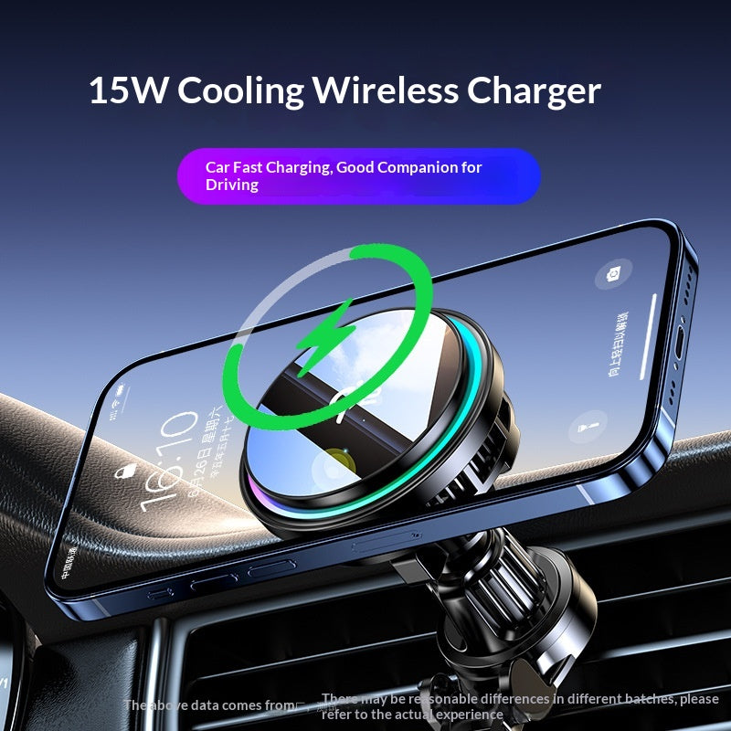 Chargeur sans fil magnétique monté sur voiture 15W