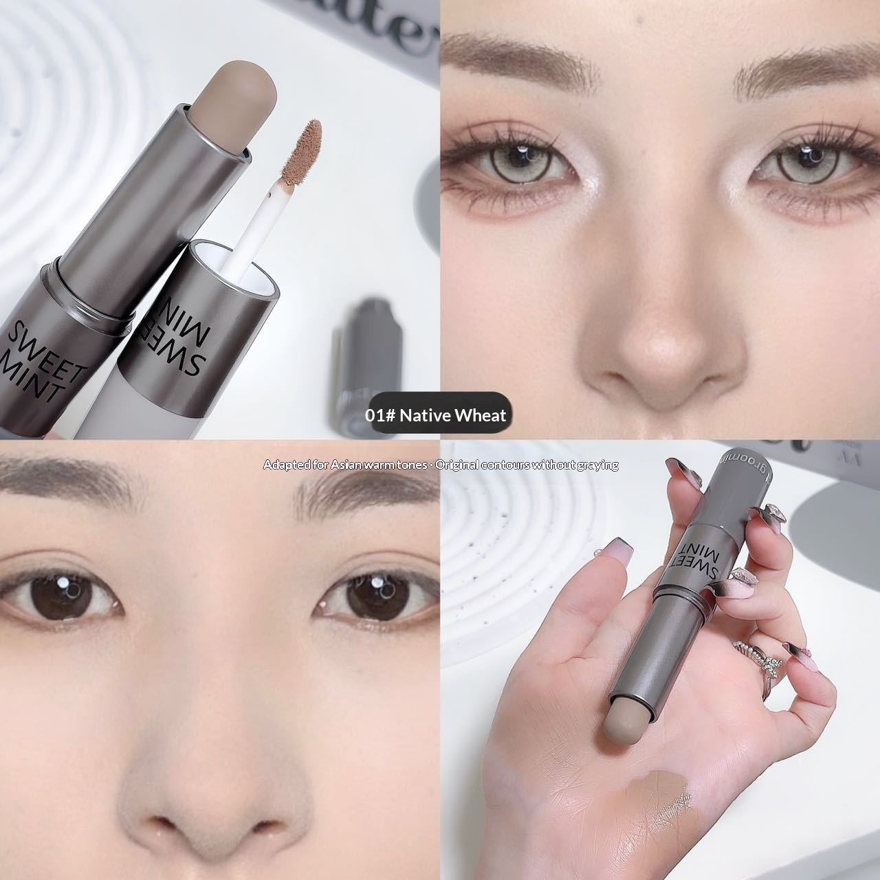 Bâton de Contour double-Effet Visage Contouring et Nez Shadow Matte Finition Bâton de Contour
