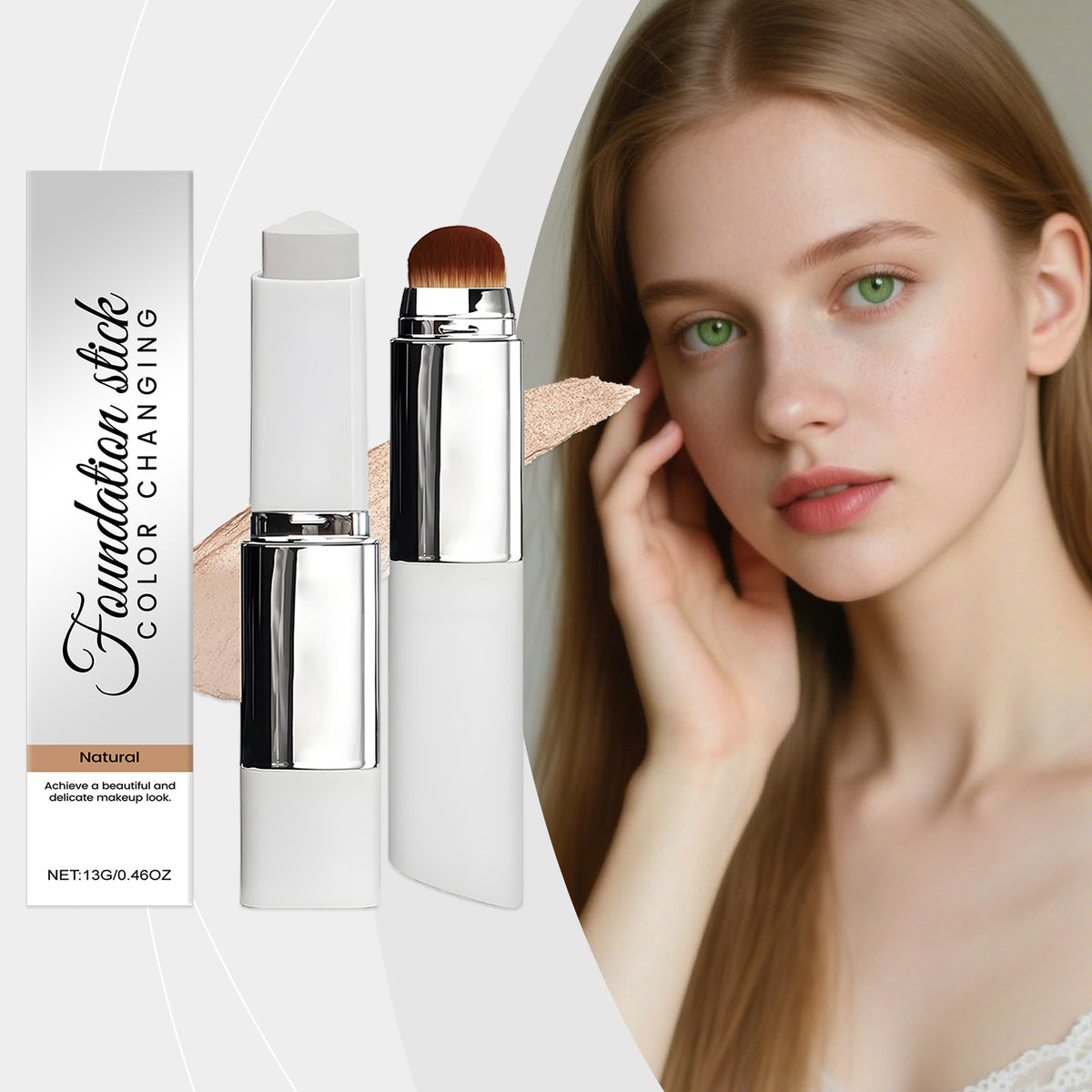 2-in-1 Color Changing Foundation Stick Natural Shade 13g