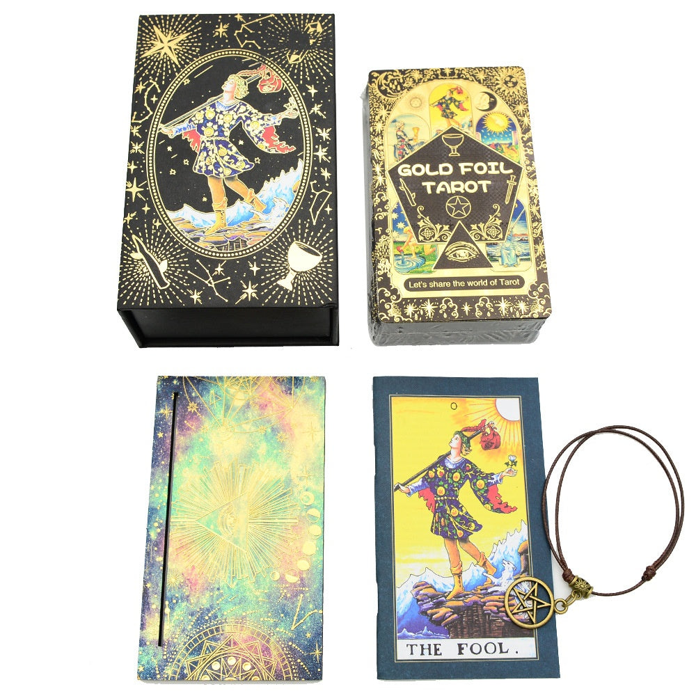 Cartes de Tarot en plastique 78 cartes Classic Rider-Waite Deck Gold Foil Stamping Imperméable