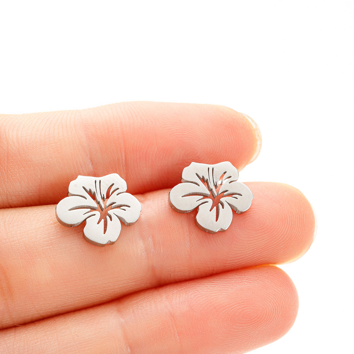Boucles d'oreilles mode et élégantes en acier inoxydable