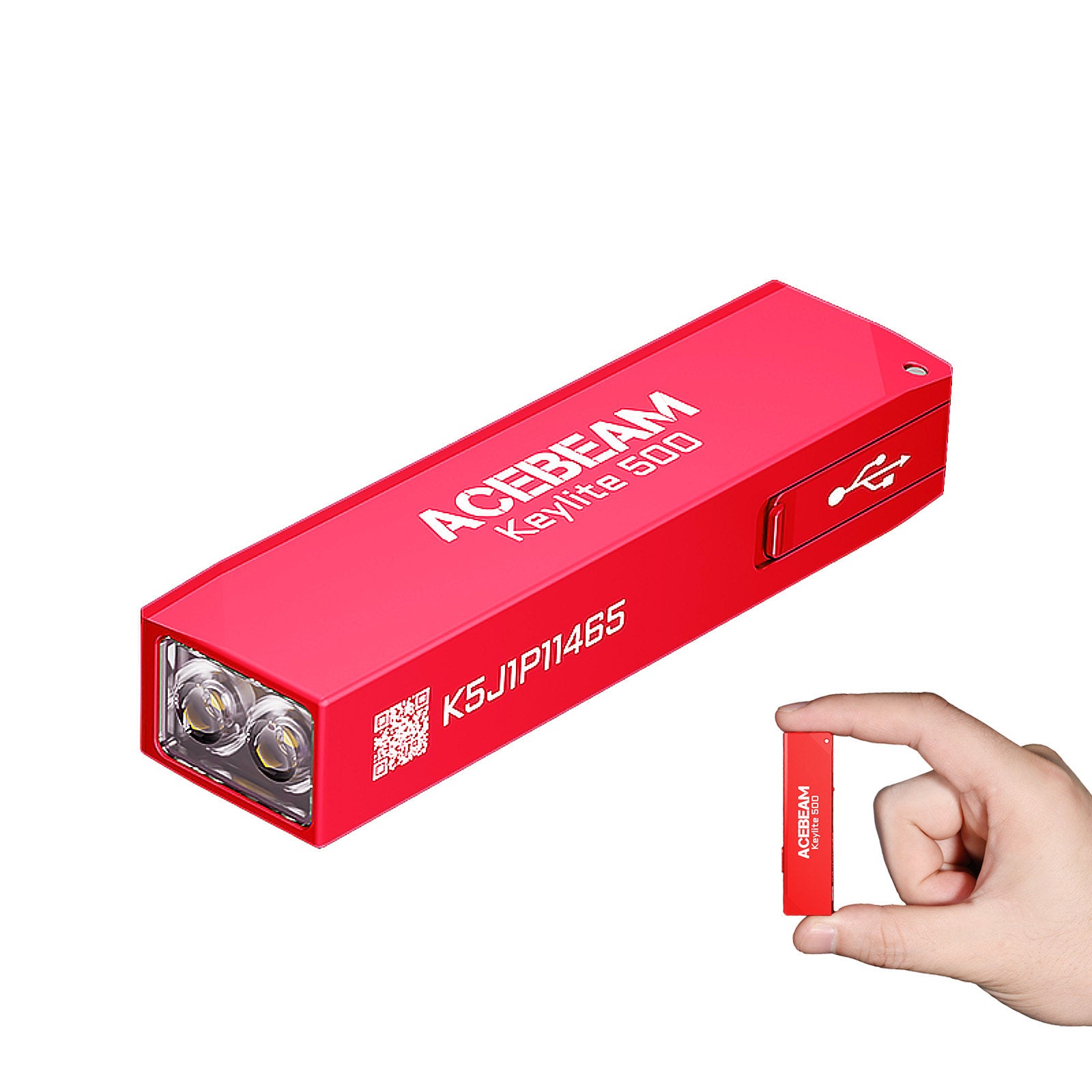 Lampe de poche porte-clés rechargeable haute intensité pour usage domestique