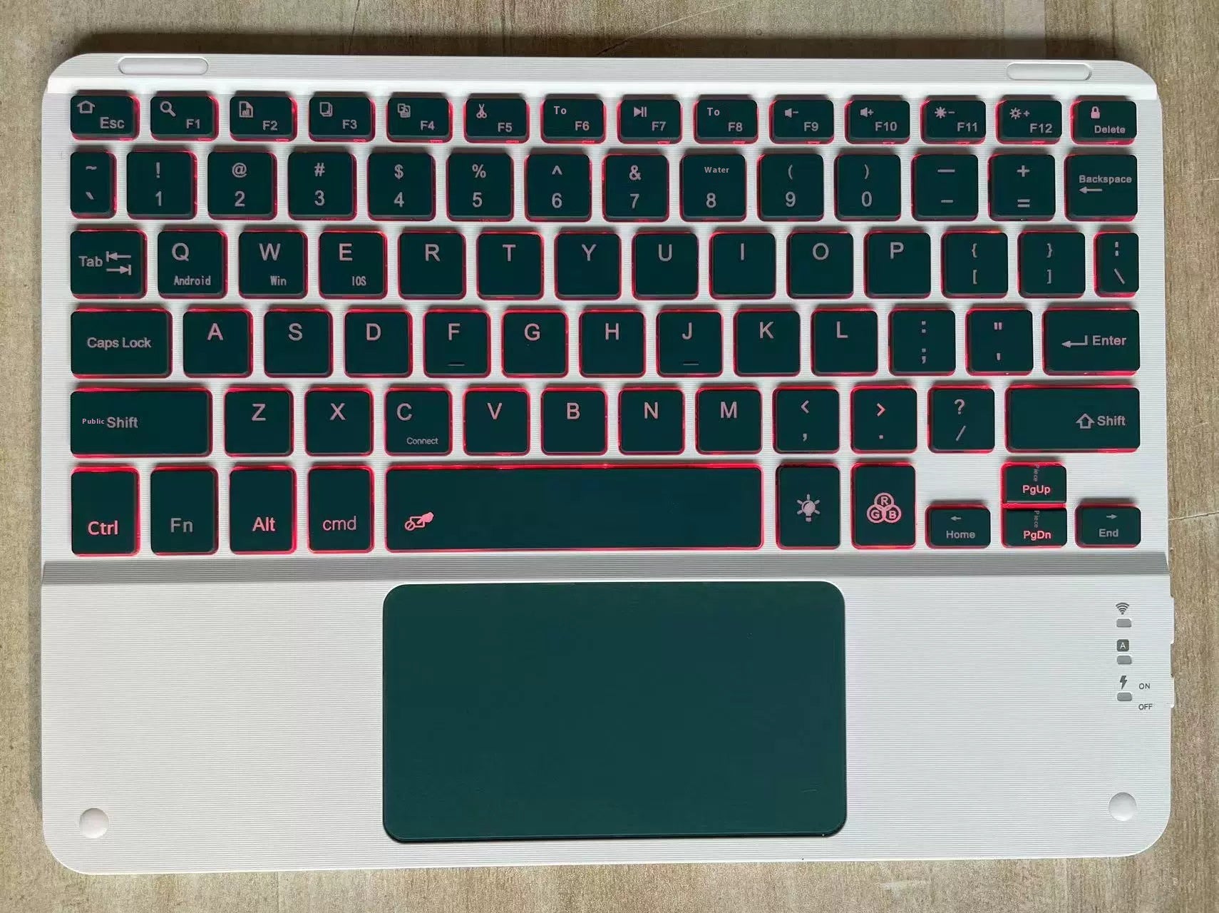 Clavier Bluetooth avec touche pour téléphone portable Tablette sans fil rechargeable