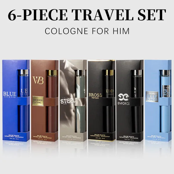 Ensemble de 6pcs, 1.18fl.oz 35ml Chaque bouteille, Spray eau de toilette pour hommes, Parfum de longue durée, 6