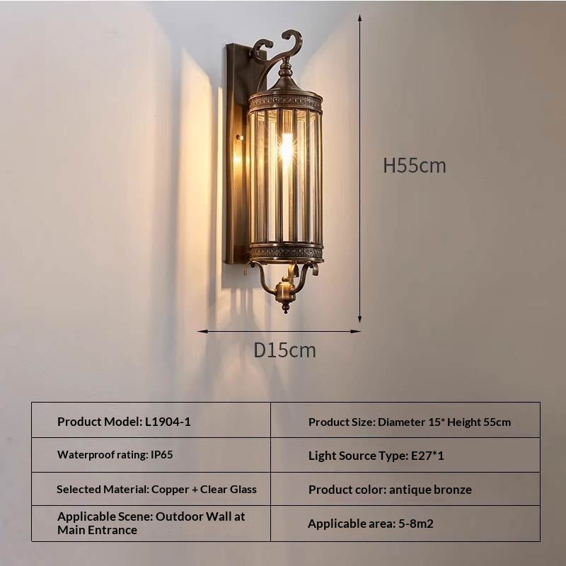 Lampe murale intérieure Lampe murale extérieure longue style chinois