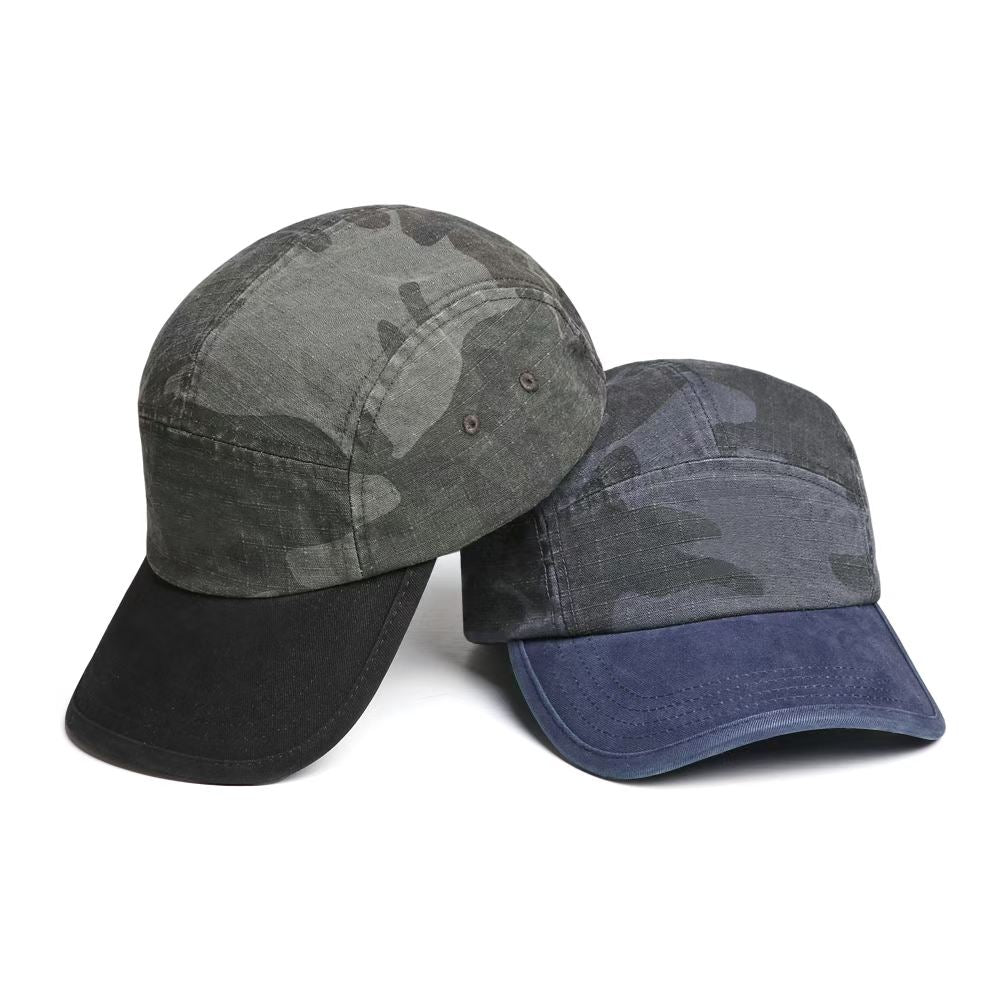 Style américain Vintage Patchwork Lavé Casquette de baseball décontractionnée