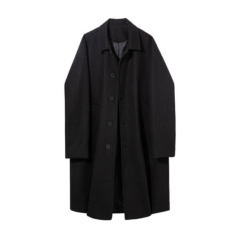 AutomneHiver Laine double-facé Manteau Hommes Style de longueur moyenne