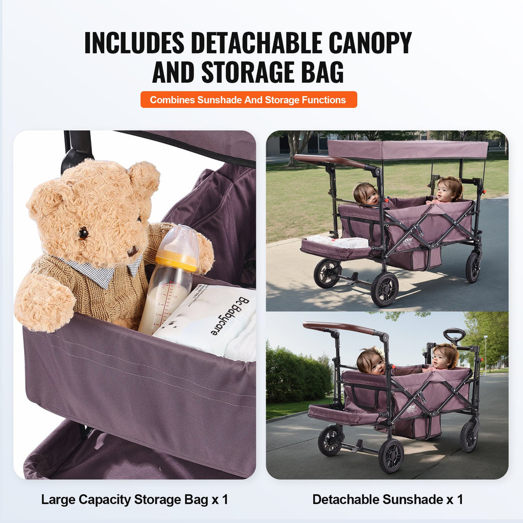 Poussette Wagon pour 2 enfants