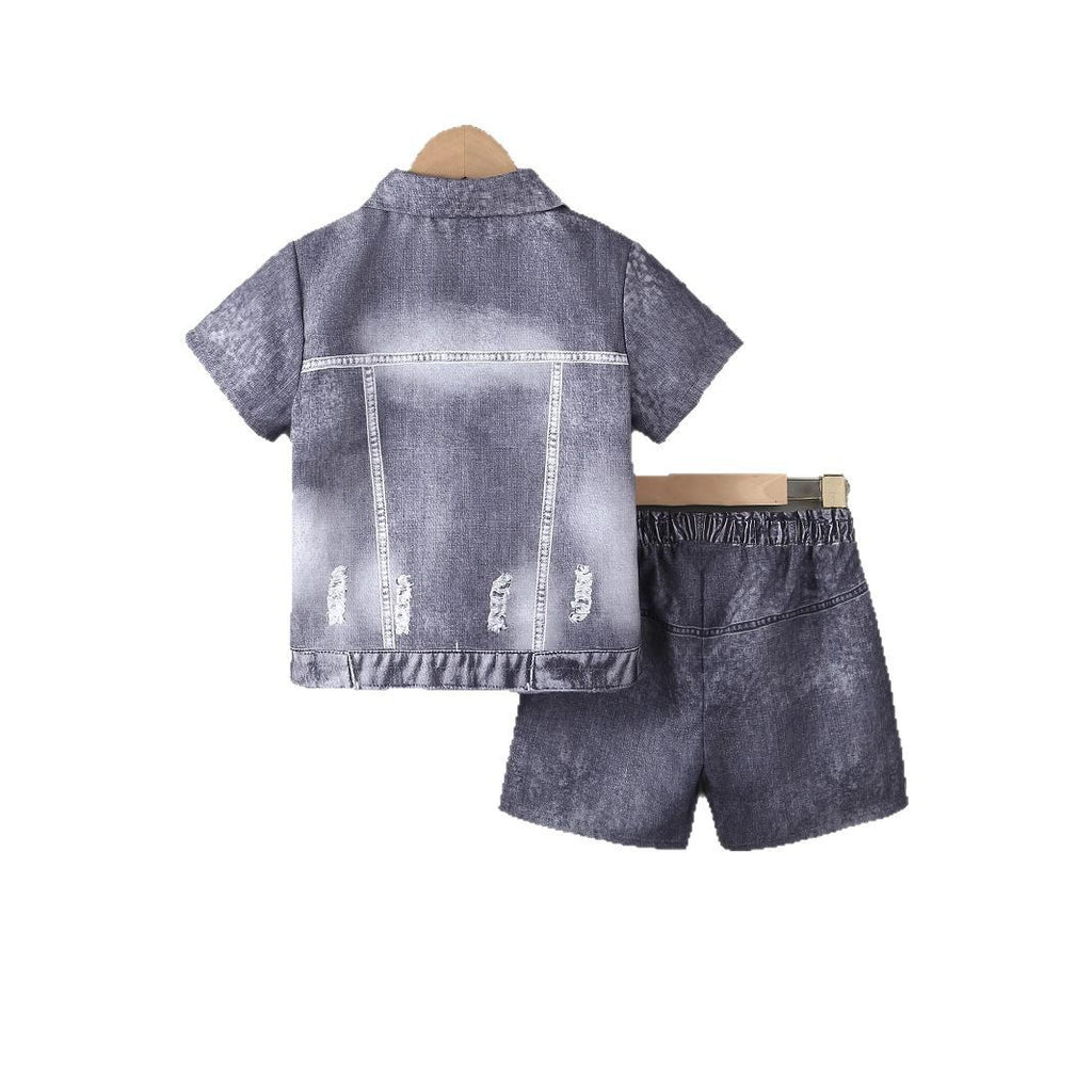 Style tendance Trou brisé conception short costume