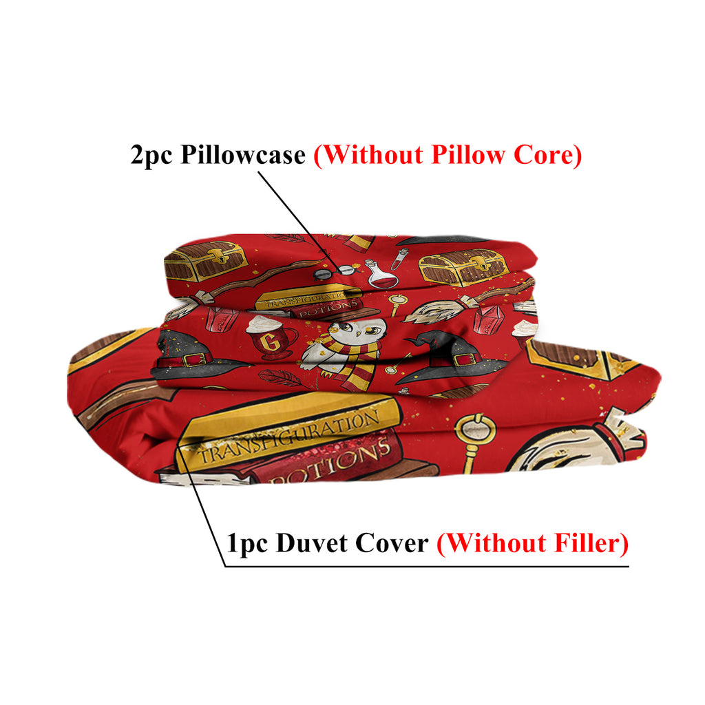 Ensemble de literie de couverture de couettes d'Halloween 3PCS