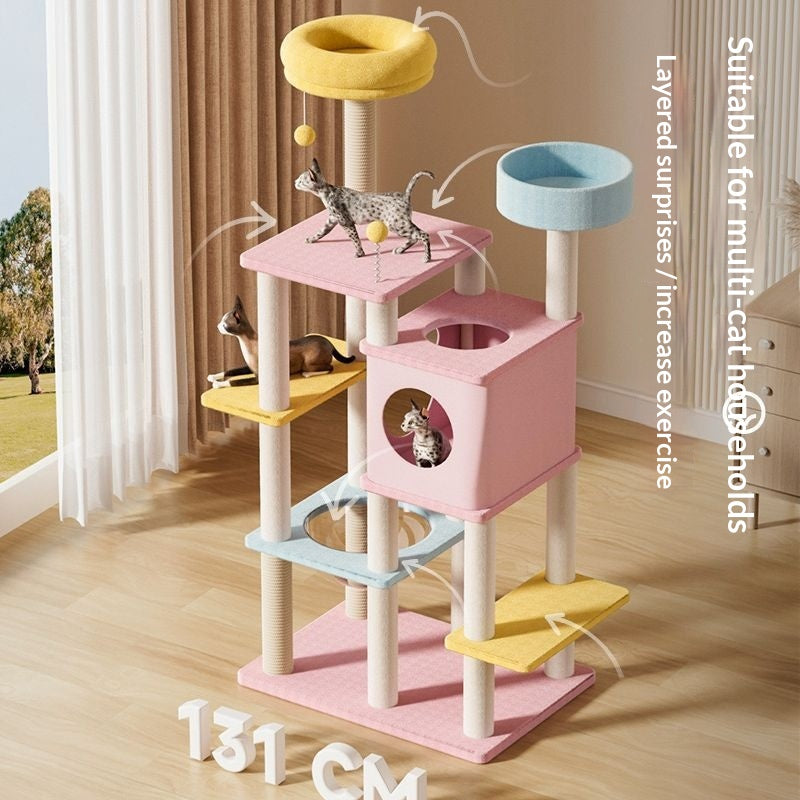 Cat Climbing Frame Cat Bed and Cat Tree All in One Large Cat Tower