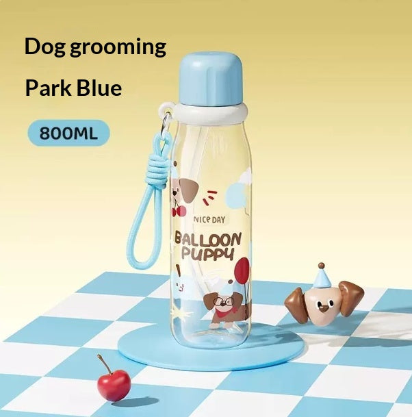 Coupe en paille pour les enfants Bouteille d'eau portable mignonne pour les étudiants