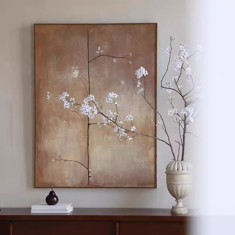 Rétro Wabi-Sabi style mur suspendu peinture décorative peinte à la main