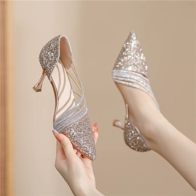 Femmes Strass PointéesHaut talons