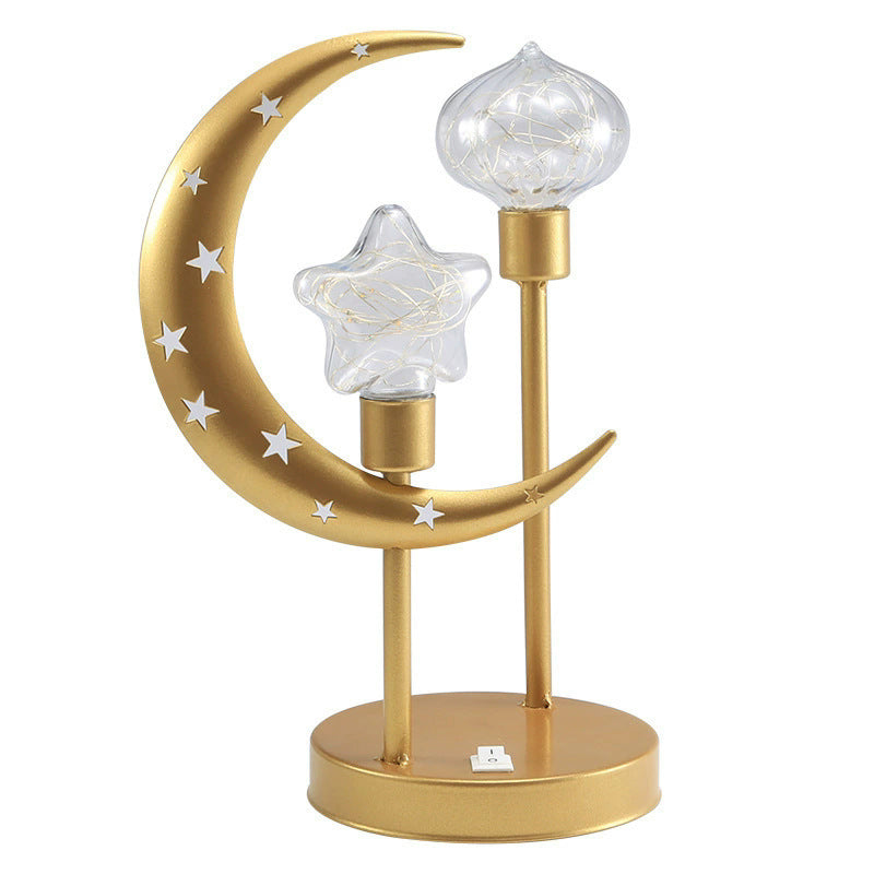 LED de Noël étoile double tête et lumière de la lune