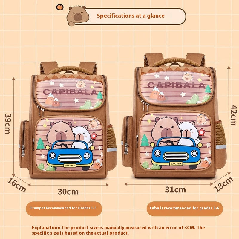 Capabala Etudiant de l'école primaire Grande capacité Mignon sac scolaire pour enfants