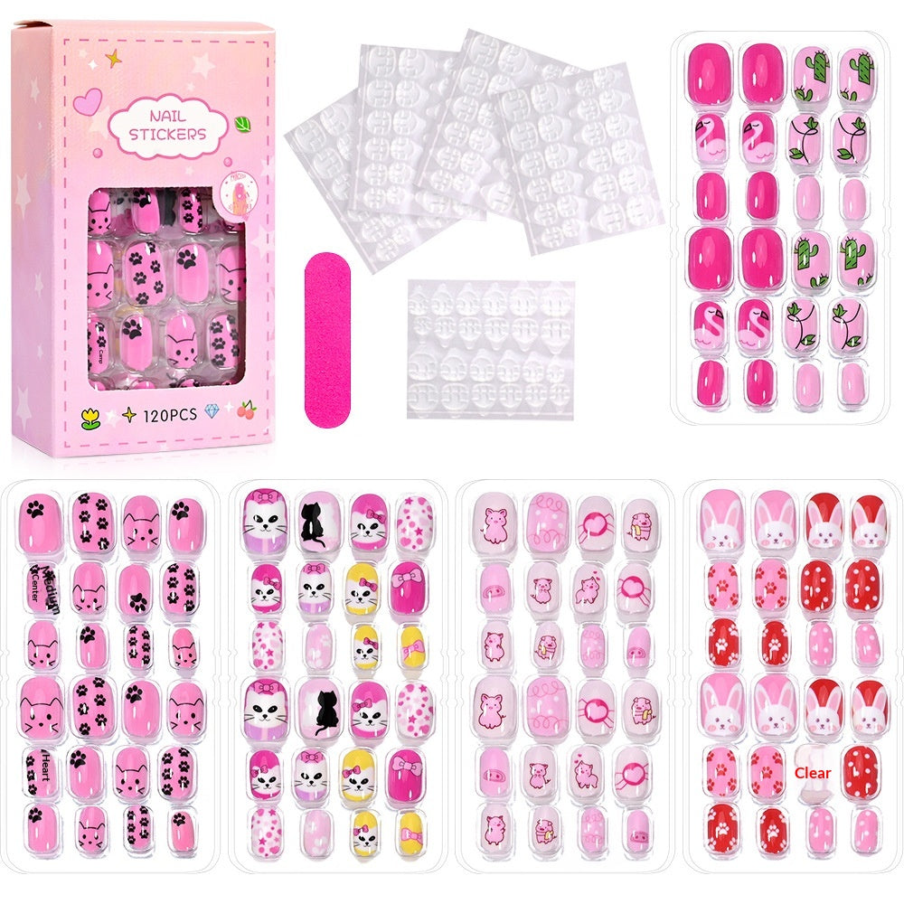 Set d'art à ongles pour enfants de style océan-océan de 120 pièces