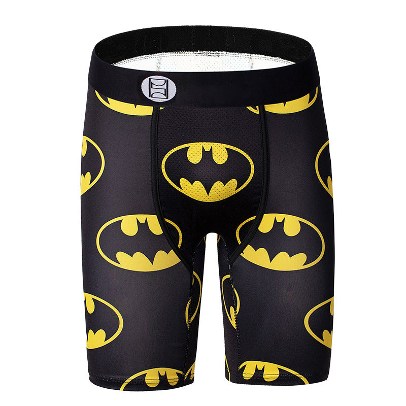 Caricature imprimé garçons Boxers hommes sports sous-vêtements