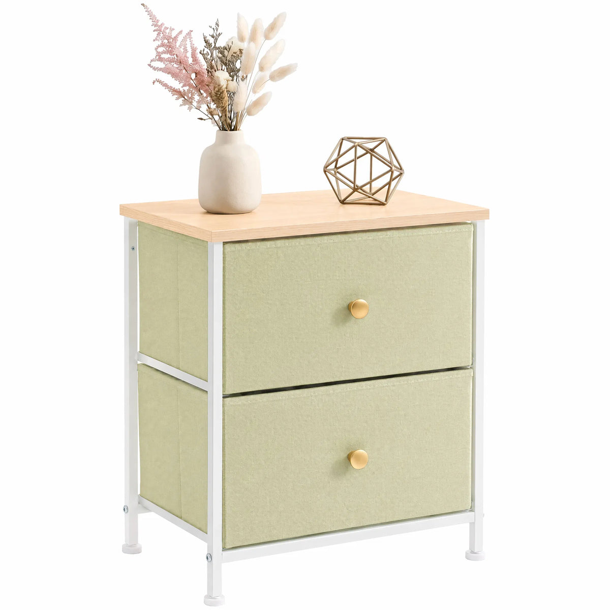 Table de chevet double tiroir - adapté pour chambres et salons