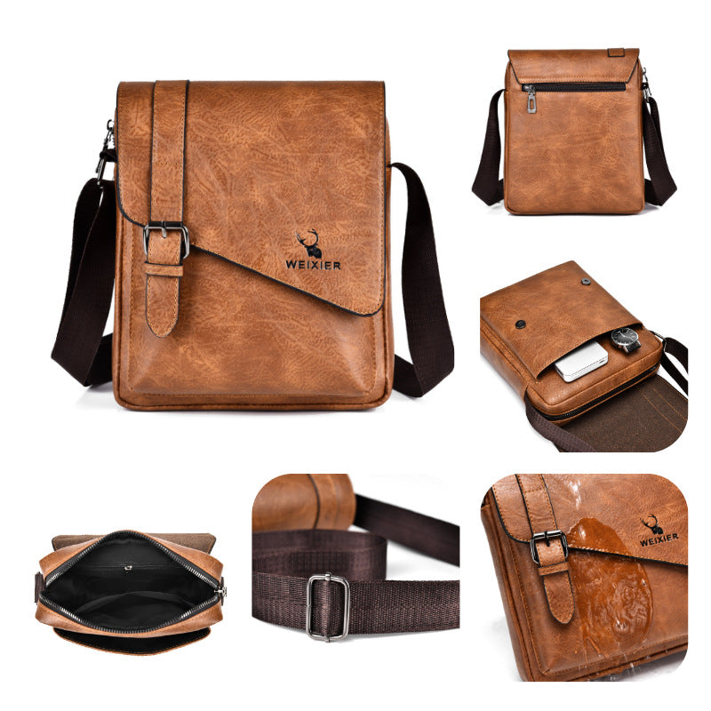 Sac transversal casual rétro homme de grande capacité