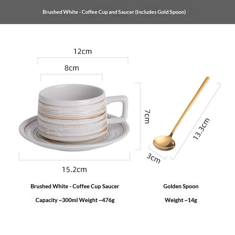 Coupe de café vintage haut de gamme et set de sauce