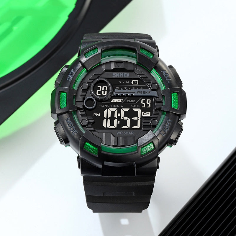 Multifonctionnel Homme Electronic Waterproof Luminous Sports Watch