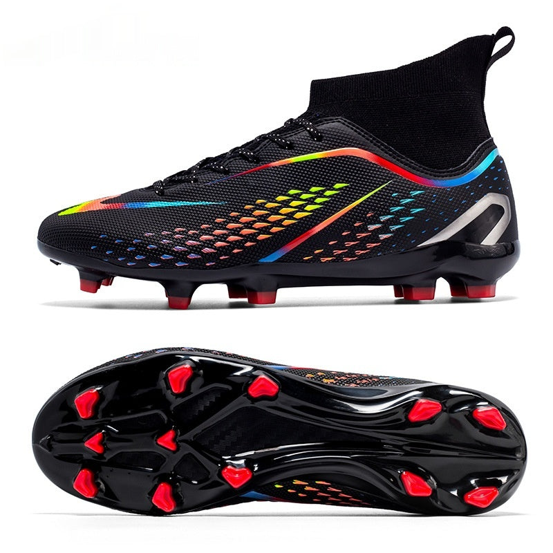 Chaussures de football pour enfants TF Broken Nail High-top Respirant