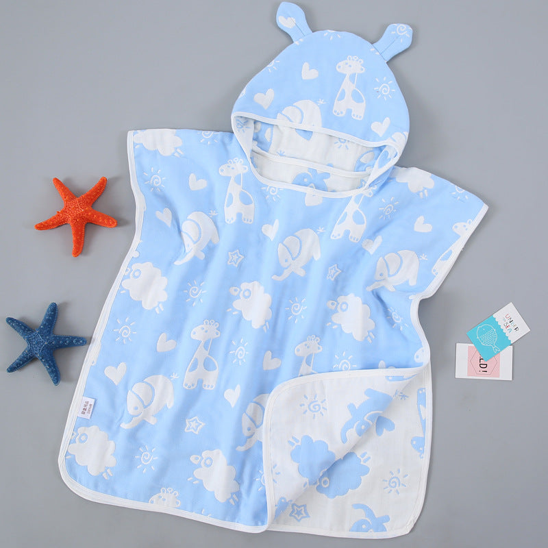Cape de serviette de bain pour enfants avec cap Pure Cotton Gauze