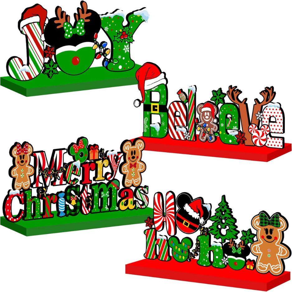 4pcs Mouse Décorations de Noël