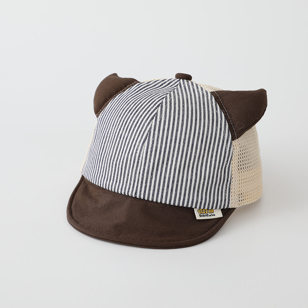 Casquette de baseball pour les enfants à bande verticale Démon Horn Mesh