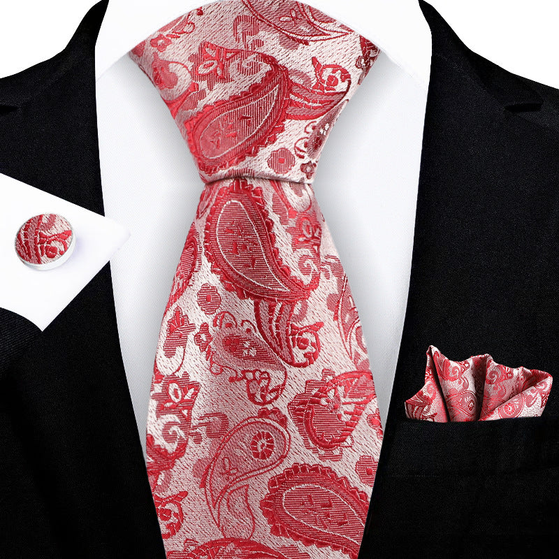 Cravate à fleurs de cajou broyée Jacquard