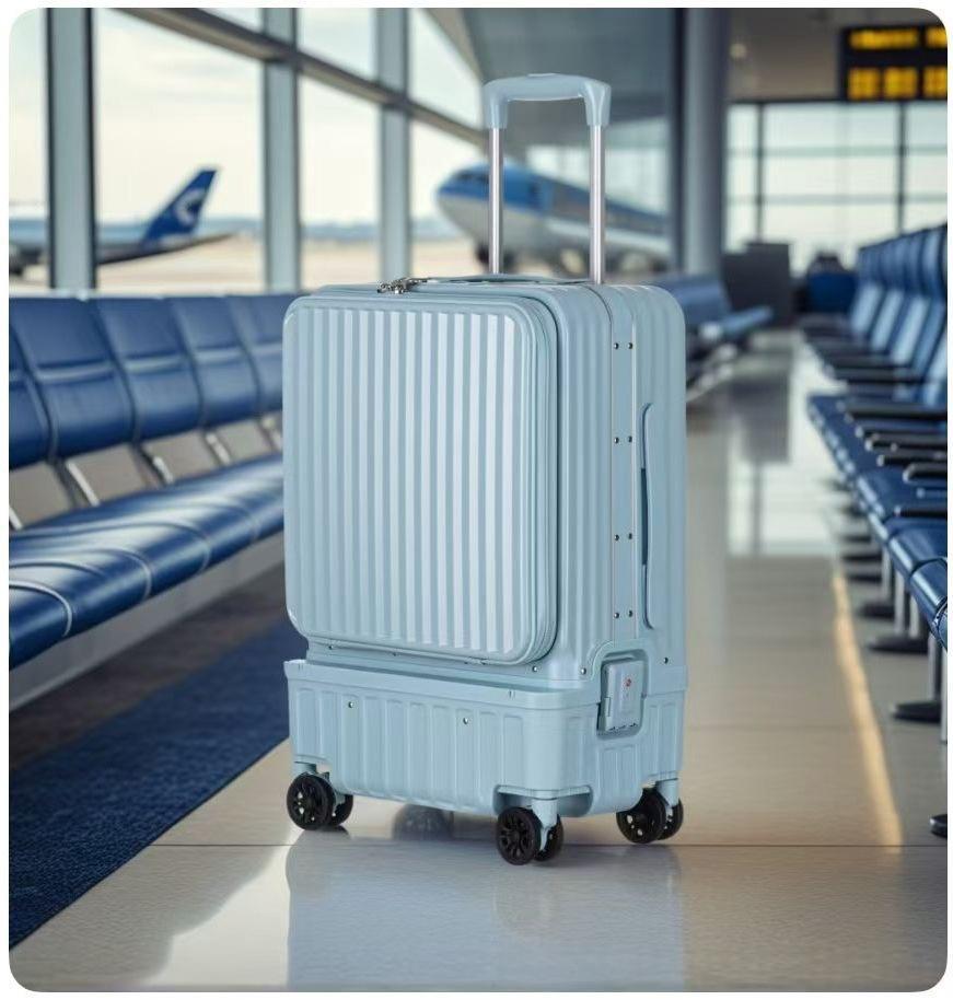 Multifonctionnel ouverture latérale Valise haute capacité avec séparation humide à sec et un Aluminu