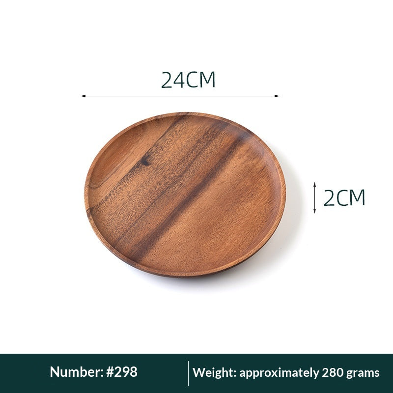 Approvisionnement direct en usine Acacia Saucer en bois massif Restaurant Plateau de fruits