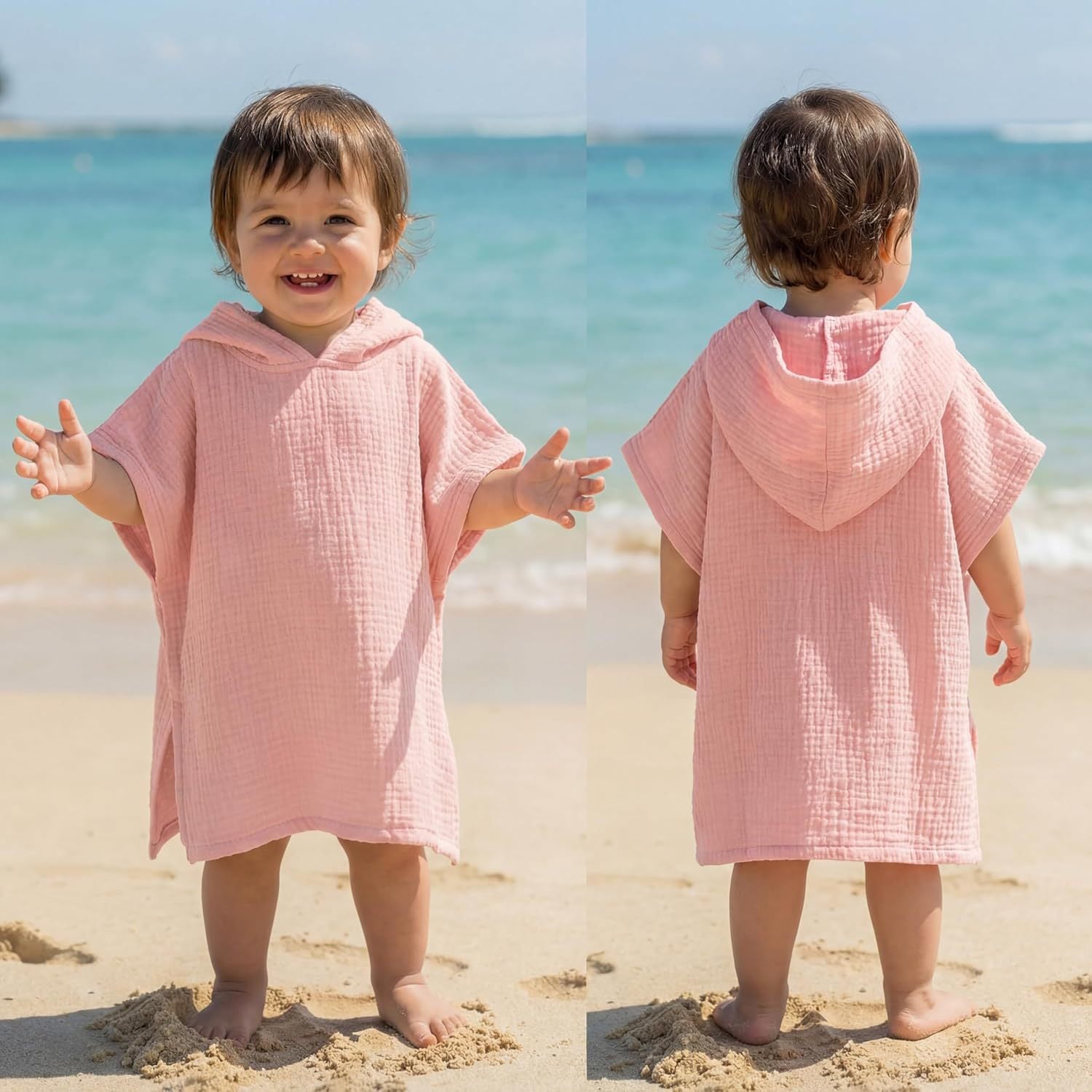 Serviette de plage pour enfants en peignoir de 4 saisons