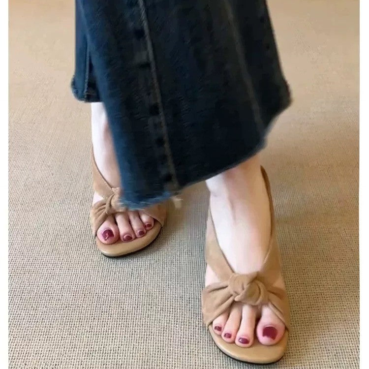 Sandales de vacances Twist Knot Cross pour femmes