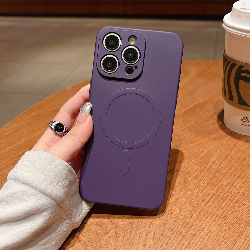 Boîtier de téléphone magnétique en silicone liquide