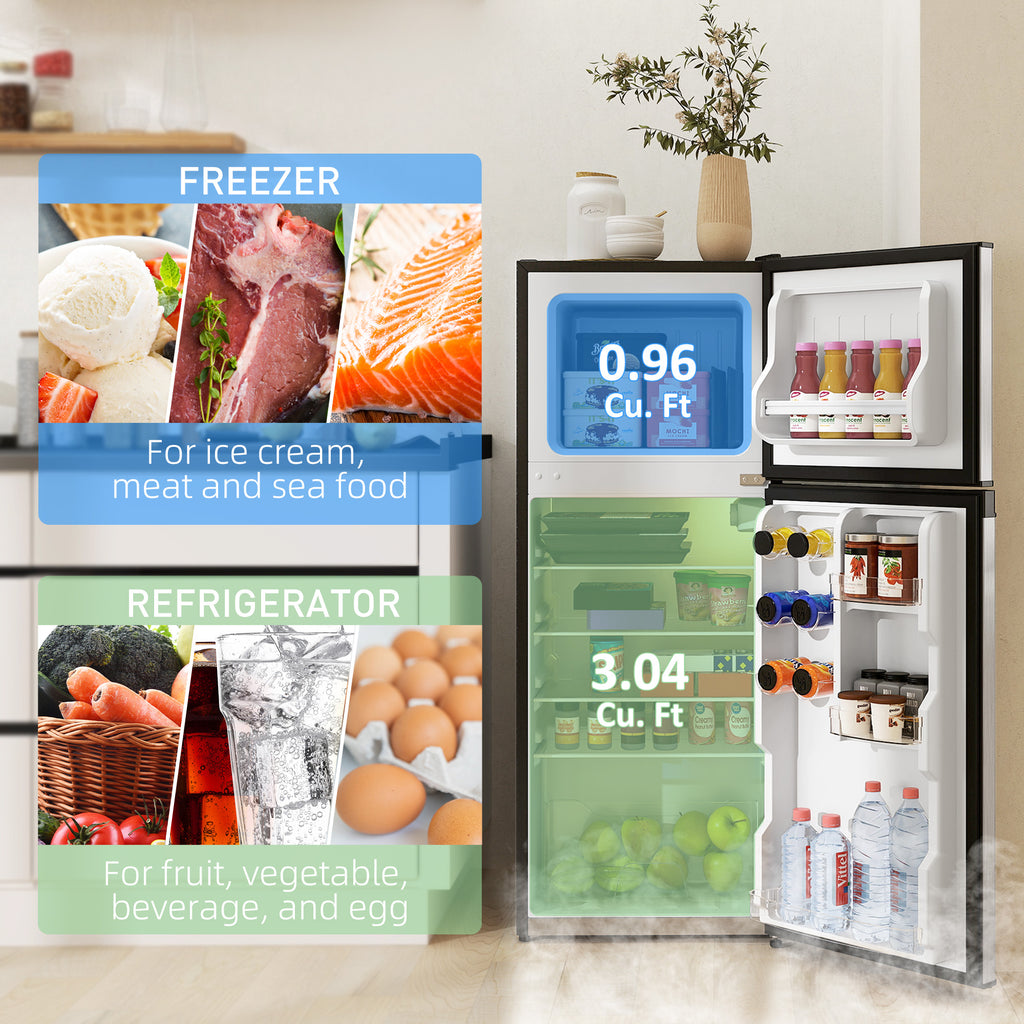 Mini fridge with freezer compartment