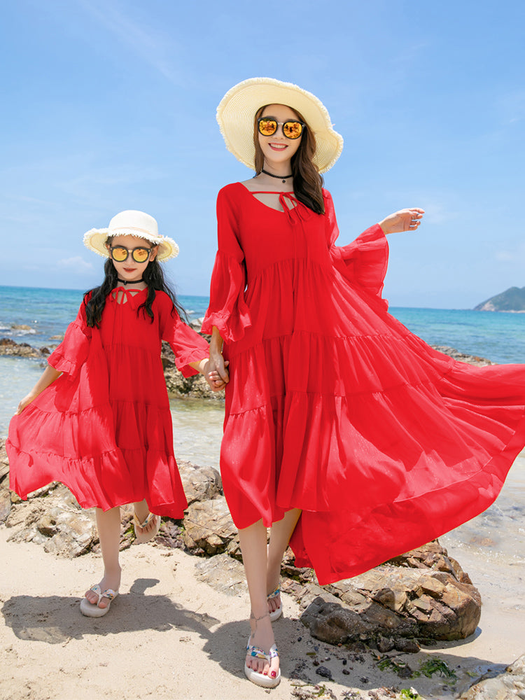 Parent-enfant Culottes été une famille de trois quatre vacances au bord de la mer Photo Loose Beach Dre
