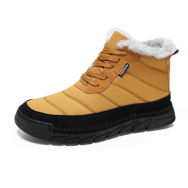Bottes de neige avec semelles extérieures antidérapantes doublées de coton