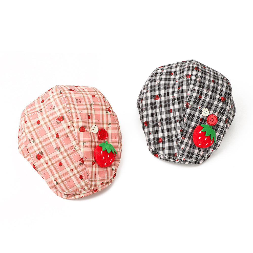 Casquette courte à pointure à pointure de fraise en trois dimensions pour femmes d'été - Energétique A